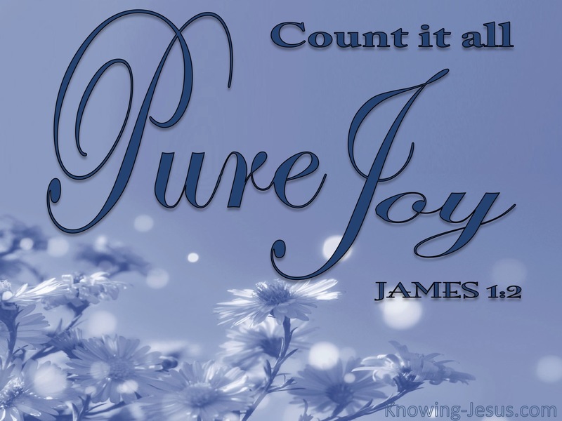 James 1:2 Consider It Pure Joy (blue)